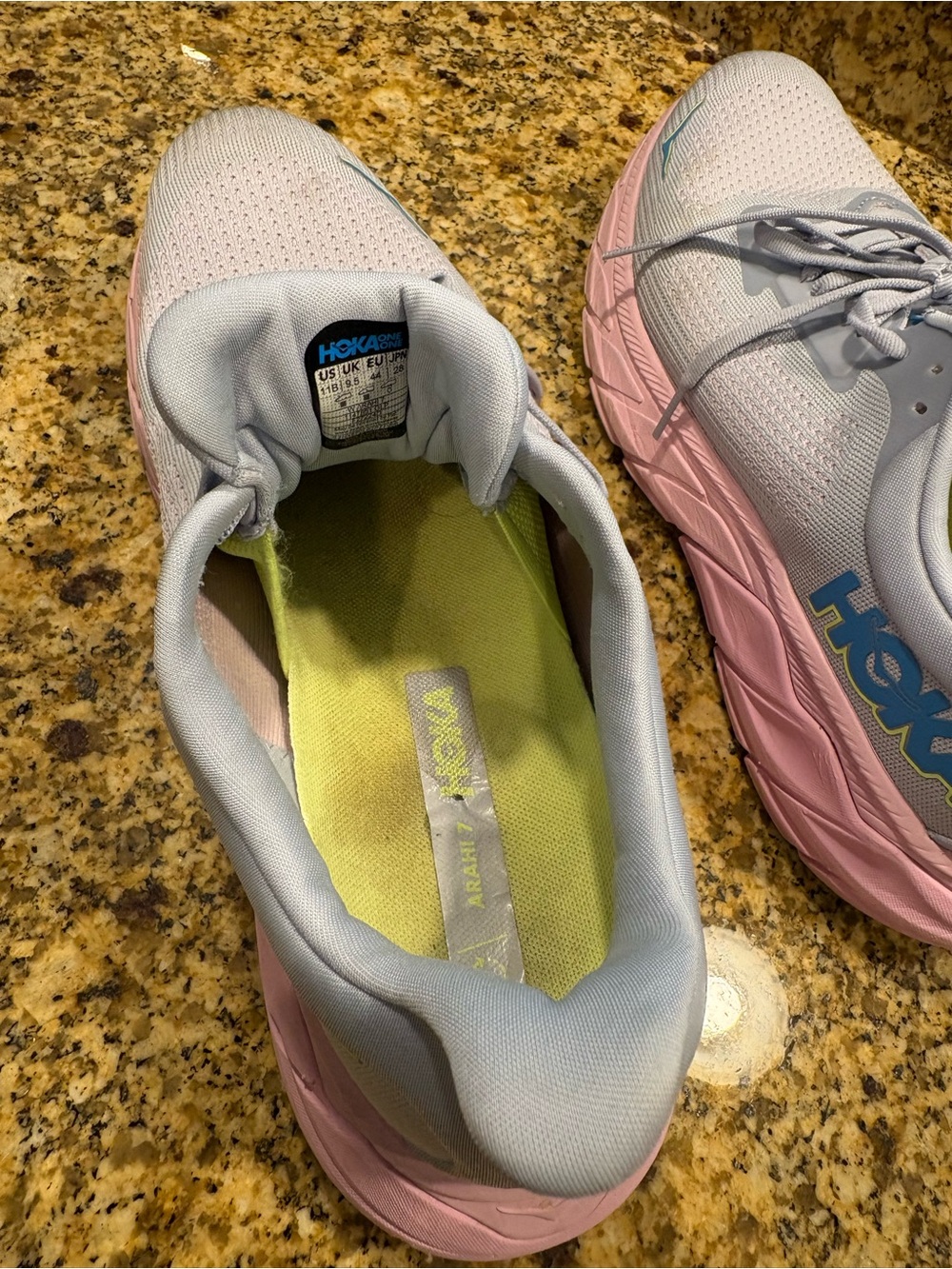 HOKA Arahi 7 Women’s Running Shoes Gull Pink Twilight Size 11 B Sneakers Grey - Picture 5 of 11